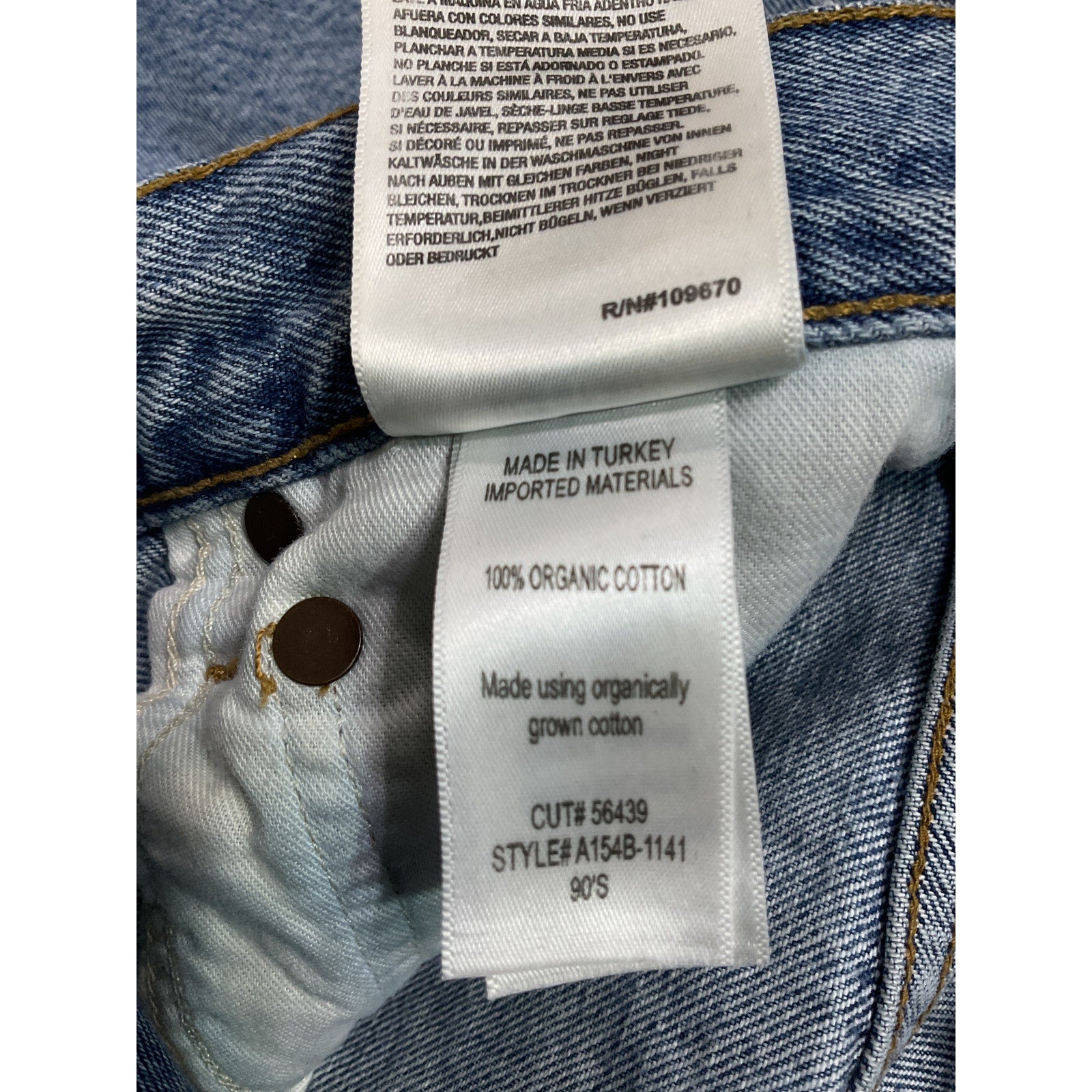 Agolde '90's' Blue Pinch Waist Deniim Jean Size 24
