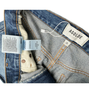 Agolde Classic Blue Alek Denim Mini Skirt Size 24