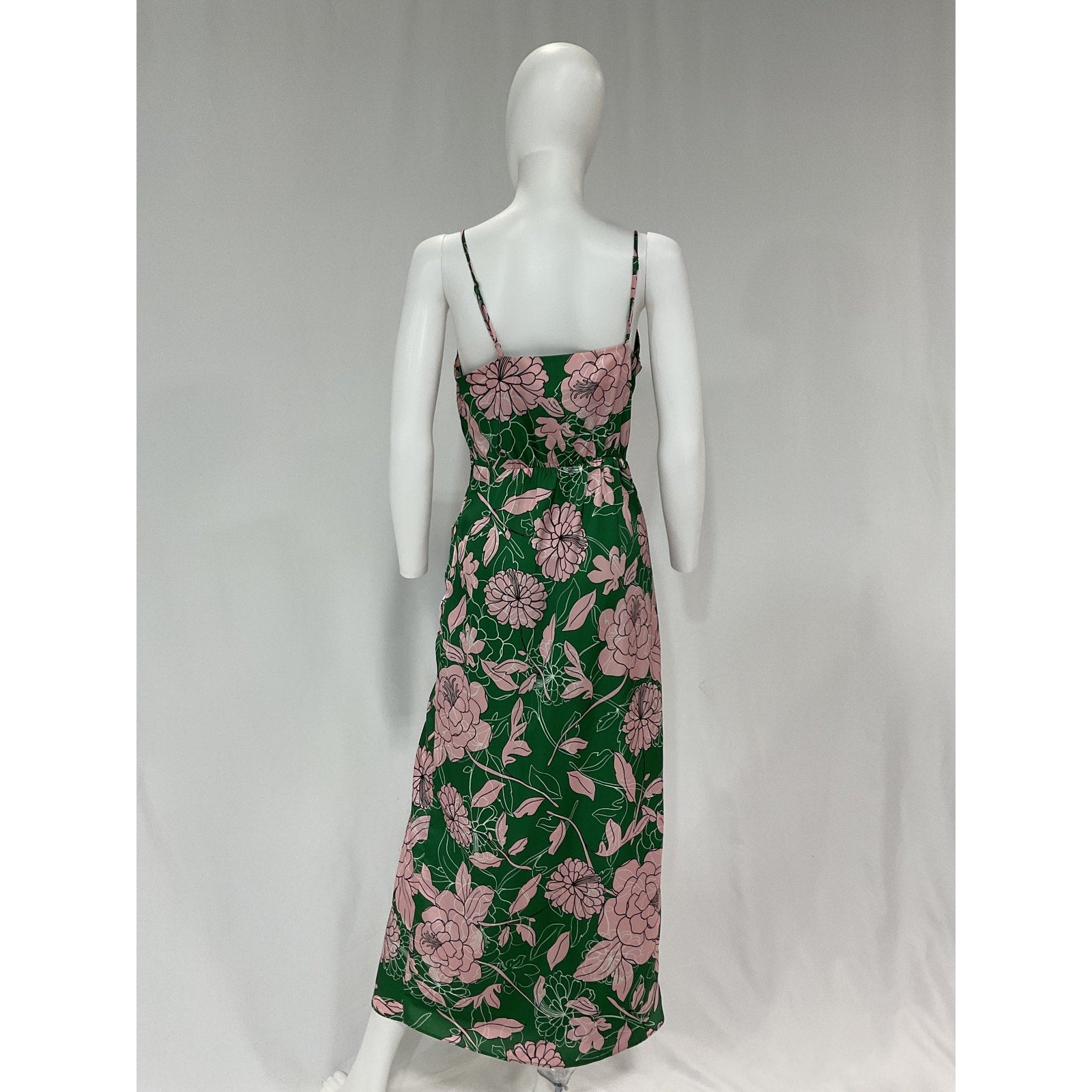 Milly 'Lilliana' Green Cowlneck Floral Midi-Dress Size 4