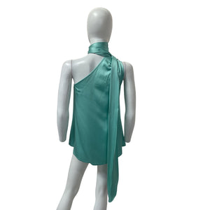 Lapointe Blue Satin One Shoulder Tank Size 2
