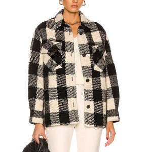 Nili Lotan Checked Multicolor Lenore Coat Size XS
