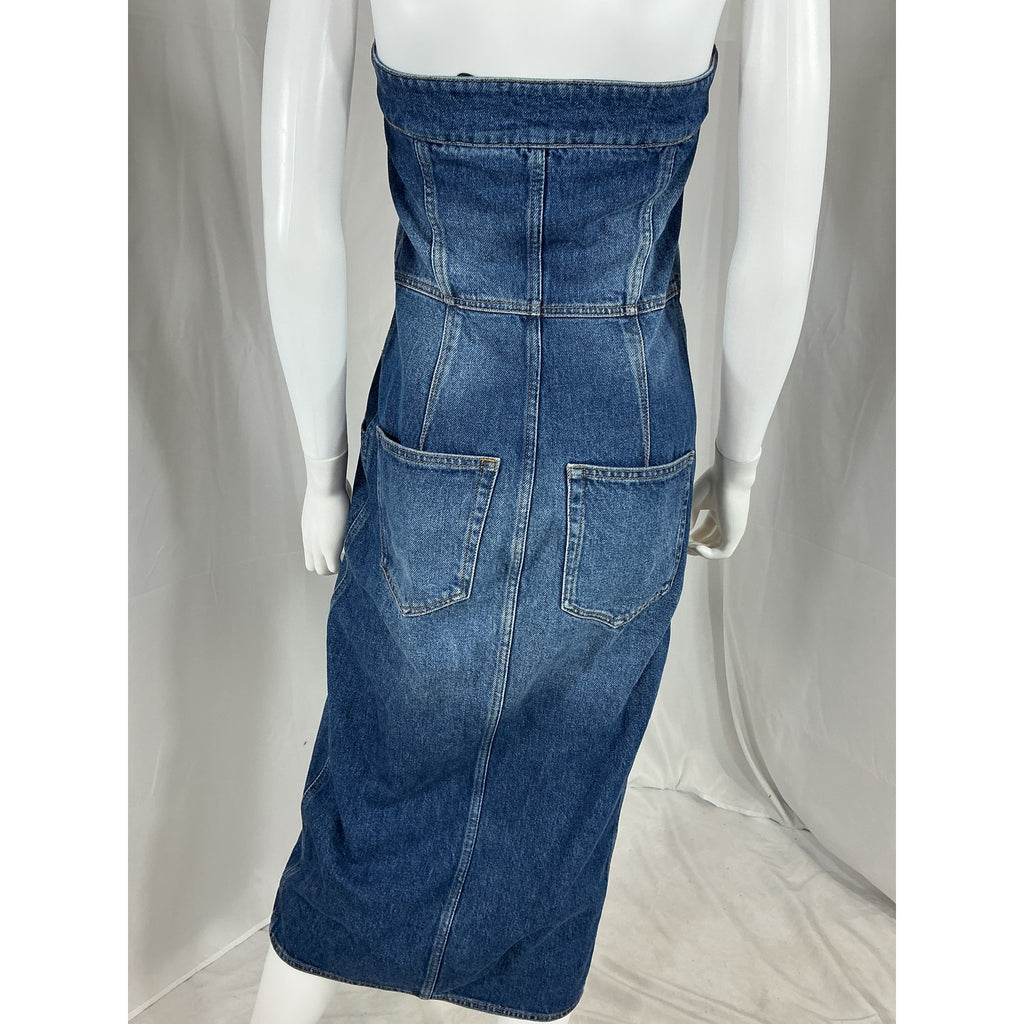 Isabel Marant 'Valentine' Blue Cotton Denim Dress Size 38 - NWT
