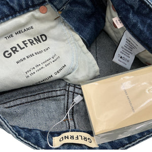 Grlfrnd High Rise Blue Melanie Boot Cut Denim Jeans Size 26