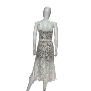 Bronx And Banco Lacy White Tiffany Blanc Dress Size S