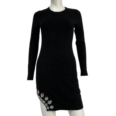 Saylor Embellished Black Reid Mini Dress Size S