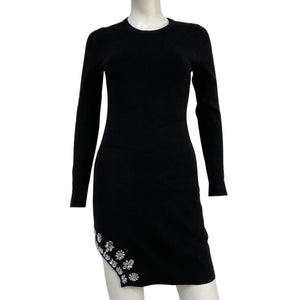 Saylor Embellished Black Reid Mini Dress Size S