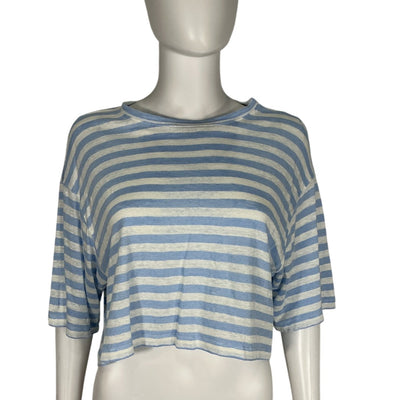 Frame Boxy Multicolor Linen Crop Top Size XS