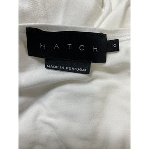 Hatch 'The Perfect Vee' White V Neck Short Sleeve Shirt Size 0