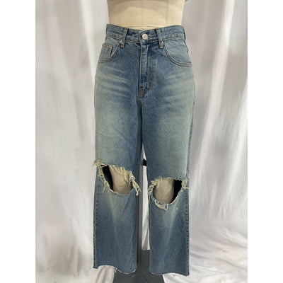 The Frankie Shop 'Melbourne' Blue Ripped Denim Jeans Size S