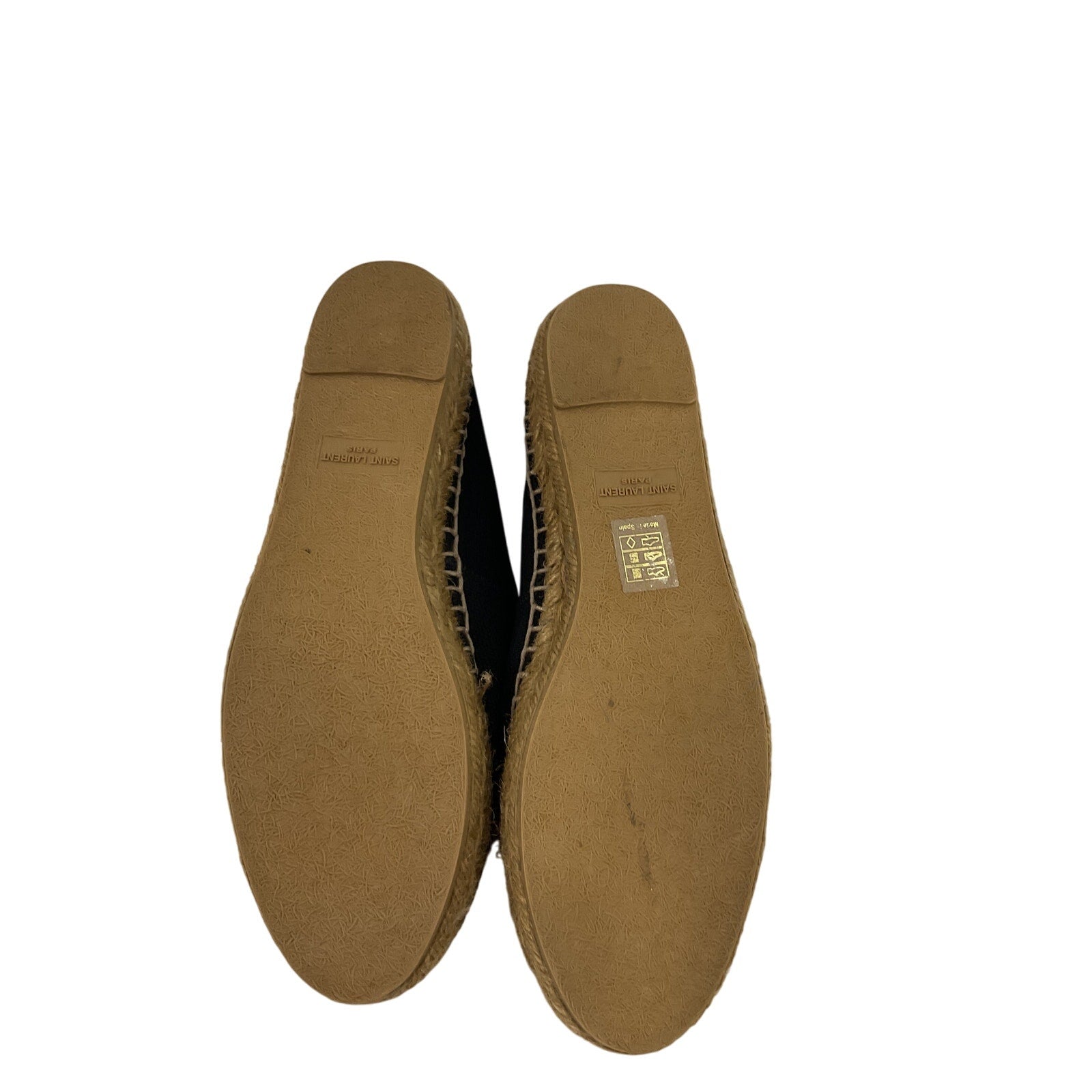 Saint Laurent 'Signature' Black Canvas Espadrille Size 7