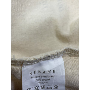 Sézane Striped Ecru Red L'Avventura Tote Bag