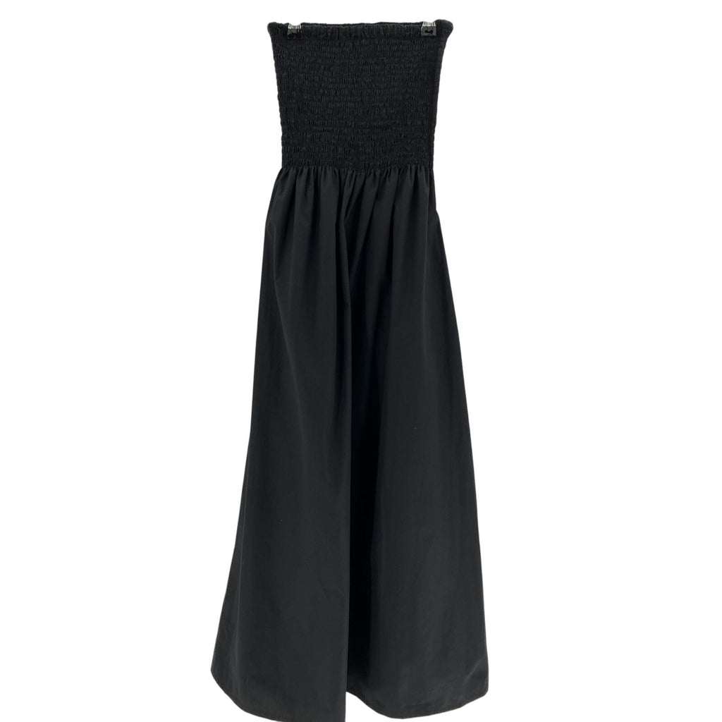 Faithfull The Brand 'Madella' Black Cotton Midi Dress Size M