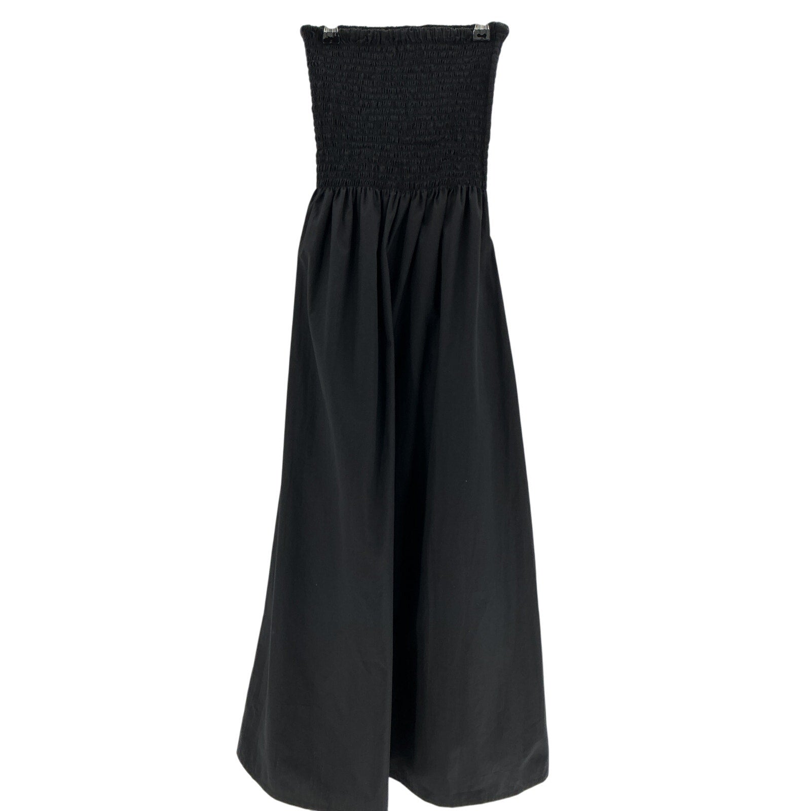 Faithfull The Brand 'Madella' Black Cotton Midi Dress Size M