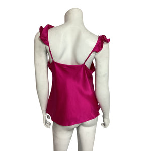 Cami Nyc Satin Neon Pink Damaris Top Size M