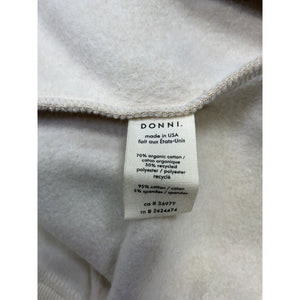 Donni Colorblock Creme Stone Eco Fleece Duo Hoodie Size M