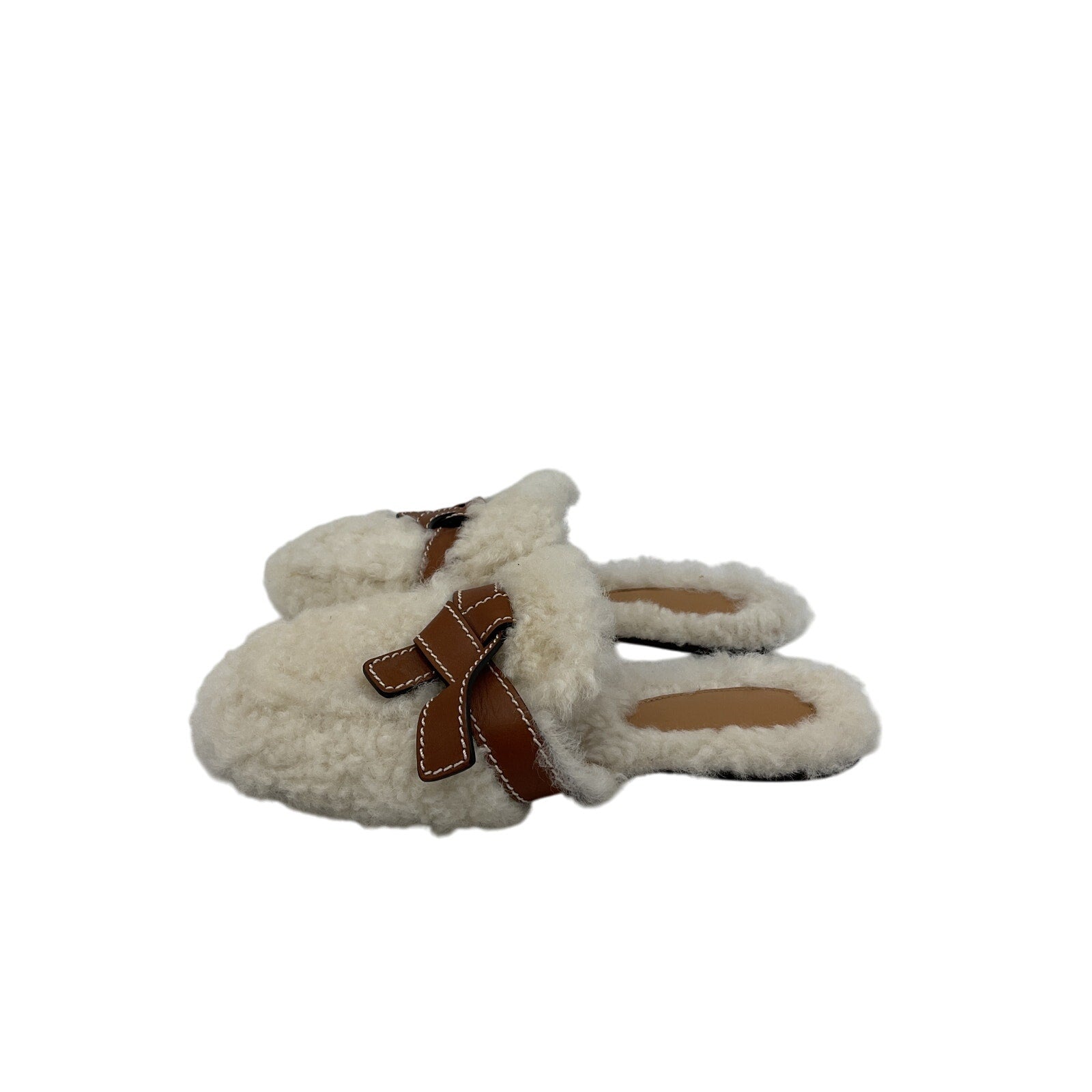 Loewe Printed White Mules Size 7