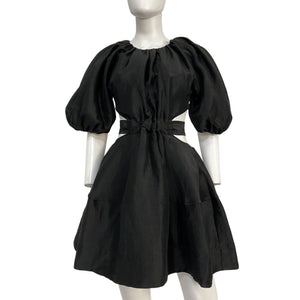 Aje Statement Black Psychedelia Cutout Mini Dress Size 8