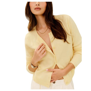 Reformation Soft Yellow Clara Cardigan Size S