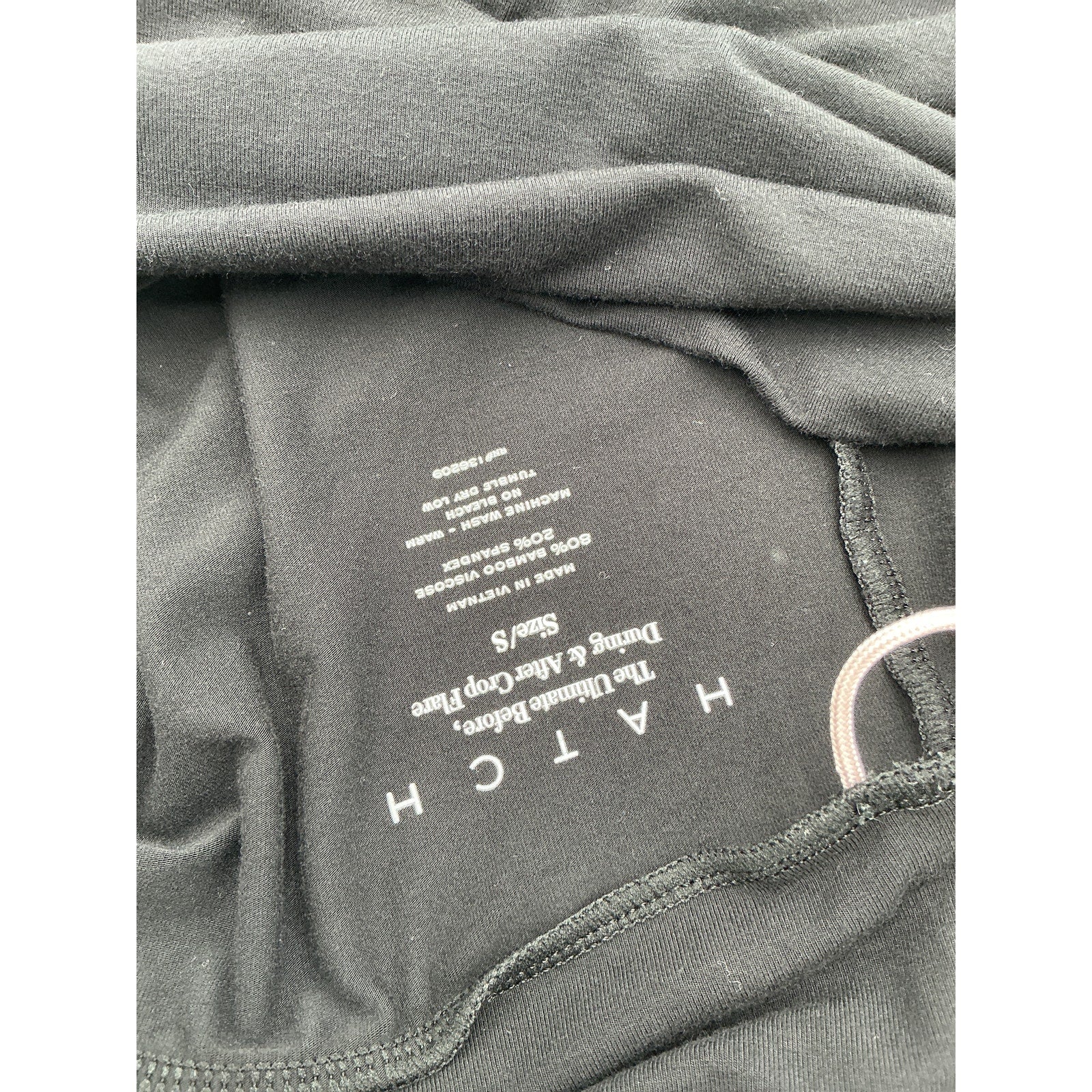 Hatch Black The Ultimate Before, During & After Crop Flare Legging Size S