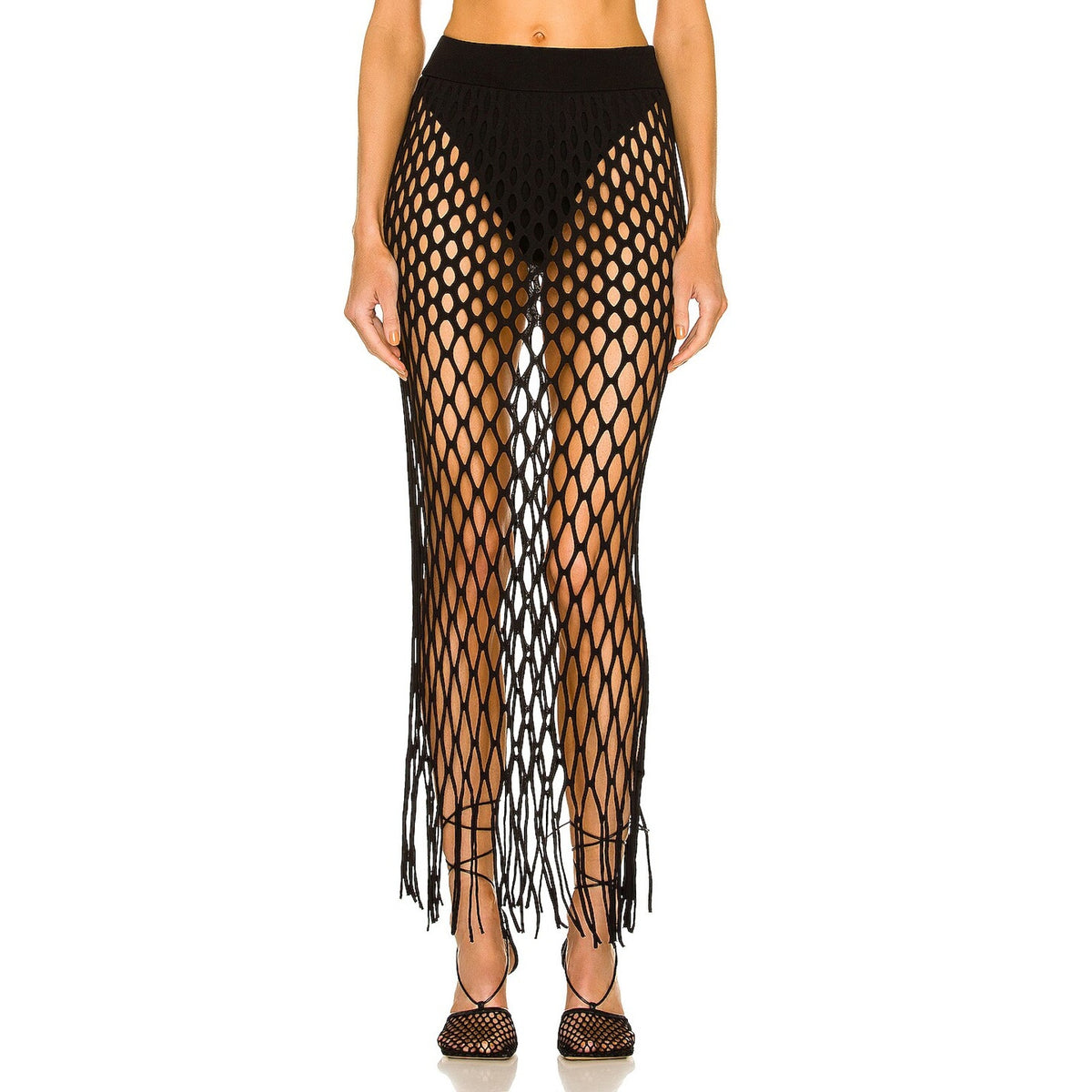 Dion Lee Sheer Black Reef Net Skirt Size XS / S
