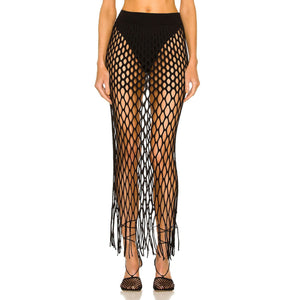 Dion Lee Sheer Black Reef Net Skirt Size XS / S