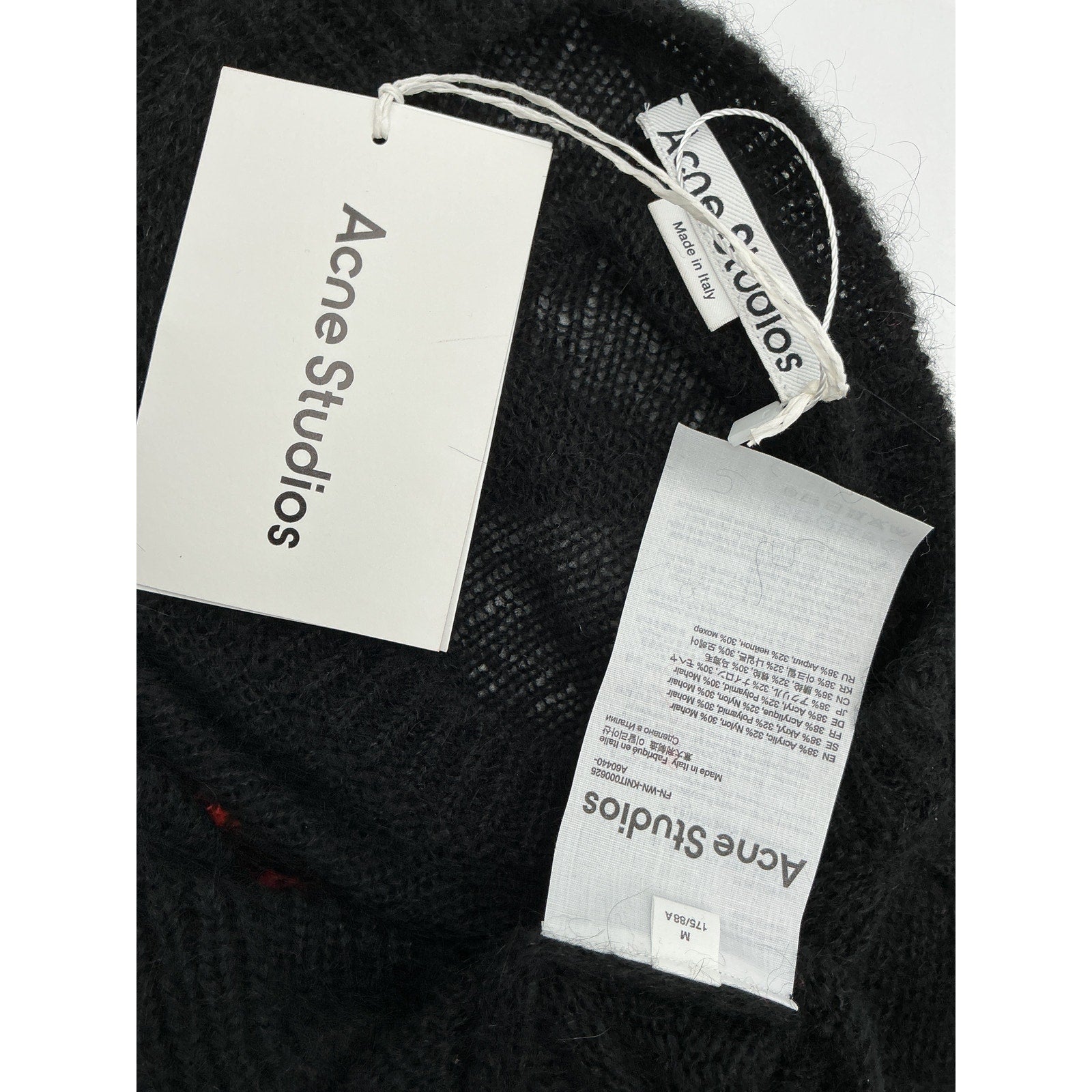 Acne Studios 'Butterfly' Black Acrylic Tee Size M - NWT