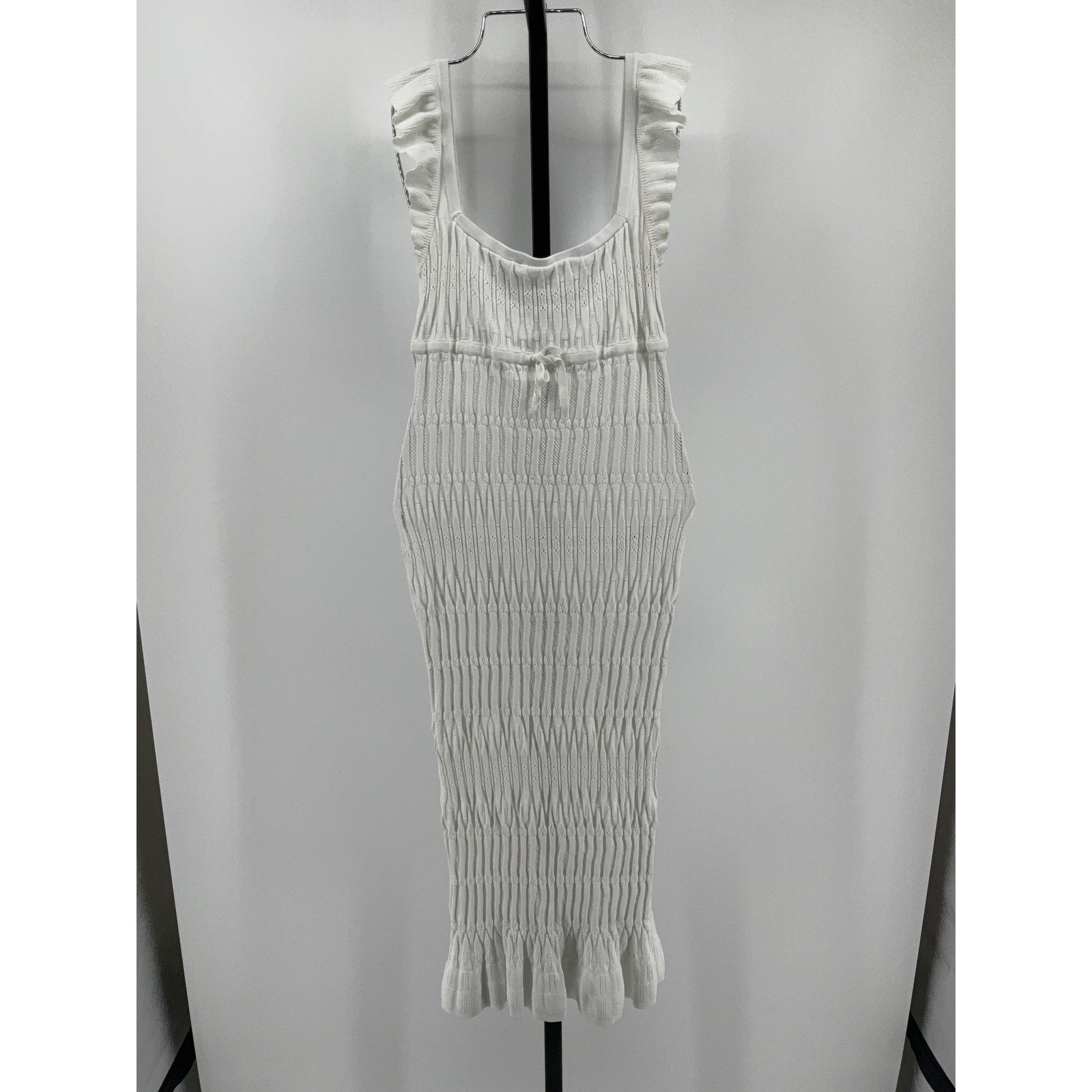 Lpa 'Gracie' White Viscose Midi Dress Size M