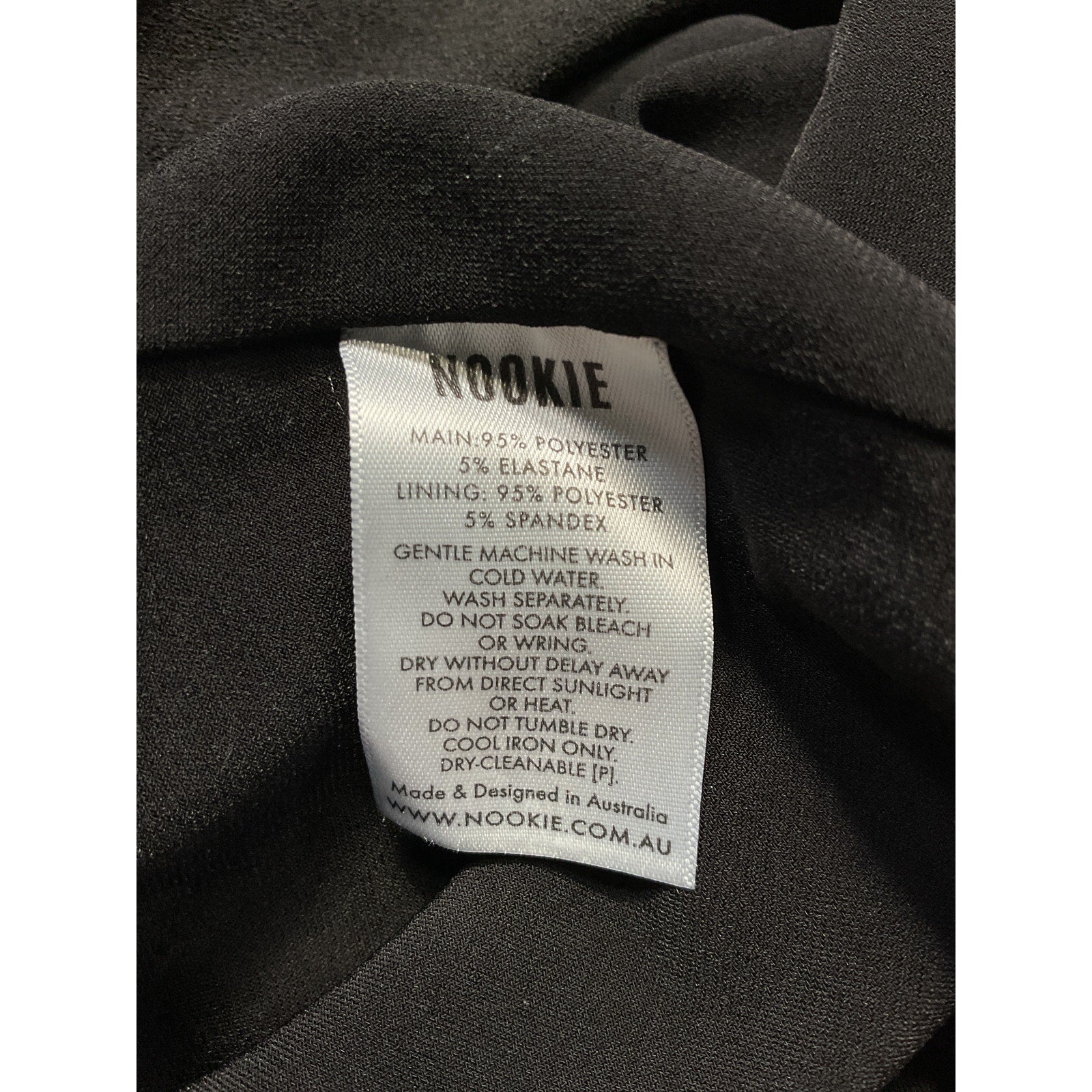 Nookie 'Romance' Black Crepe Midi Dress Size M