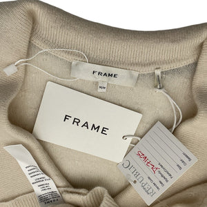 Frame Cashmere Beige Sailor Collar Cardigan Size M