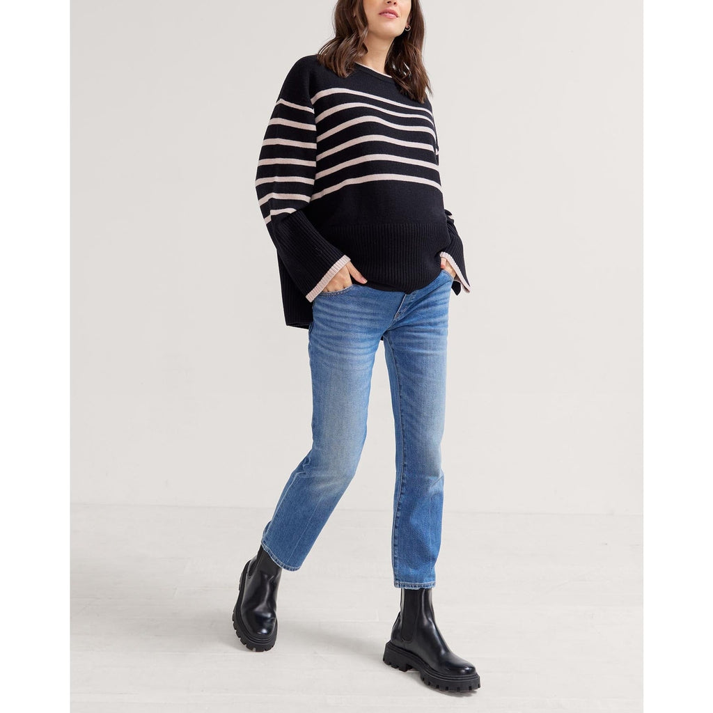Hatch 'The Over The Bump' Blue Straight Maternity Denim Jean Size 26