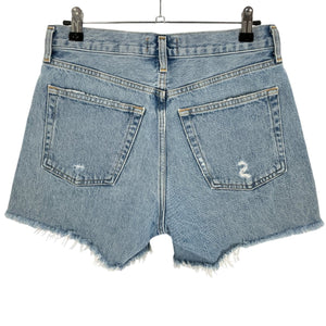 Agolde Distressed Blue Parker Long Shorts Size 25