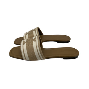 Tory Burch Chic Black Double T Jacquard Slide Sandals Size 8.5 M