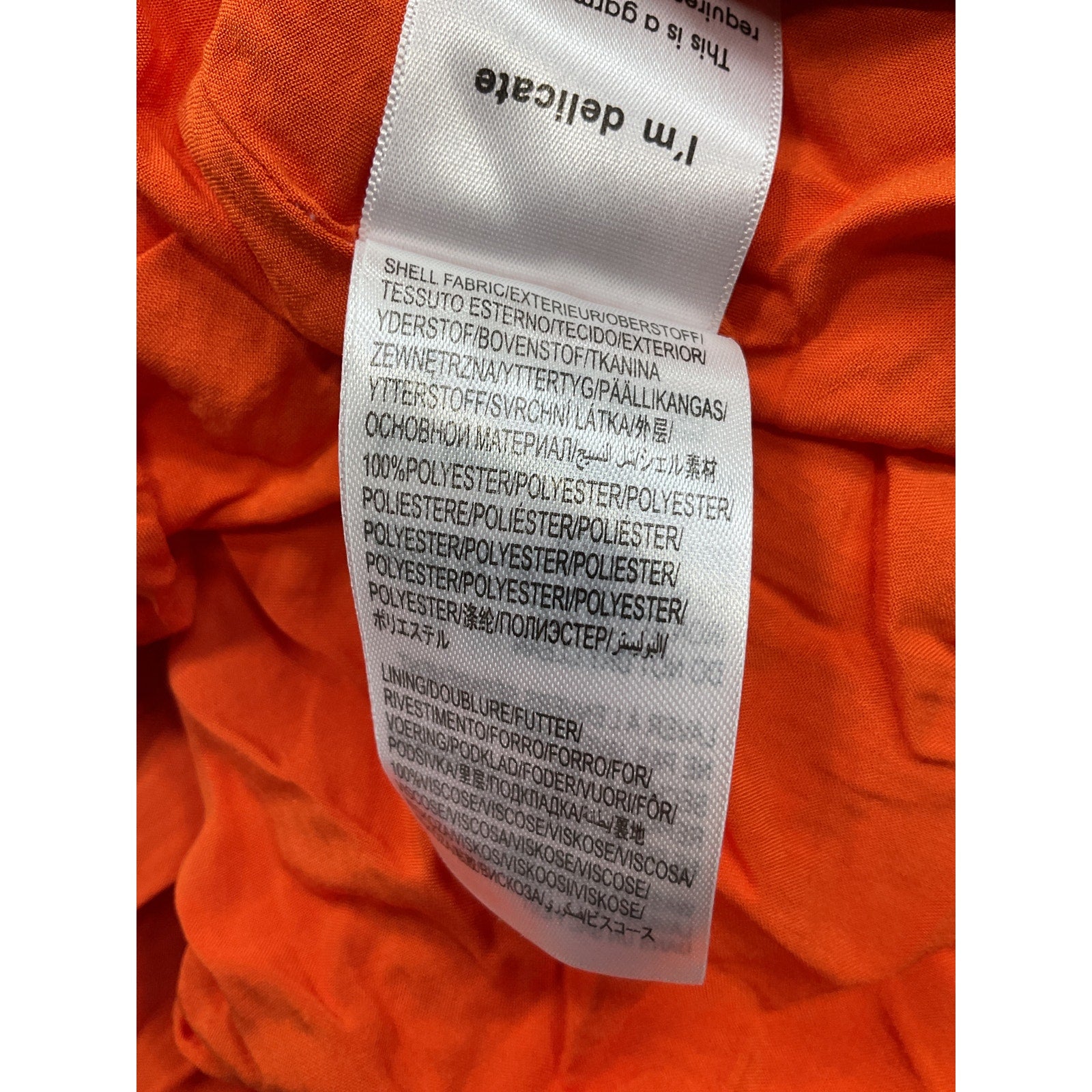 Farm Rio Sunny Mood Sequin Orange Cut-Out Midi-Dress Size XXS