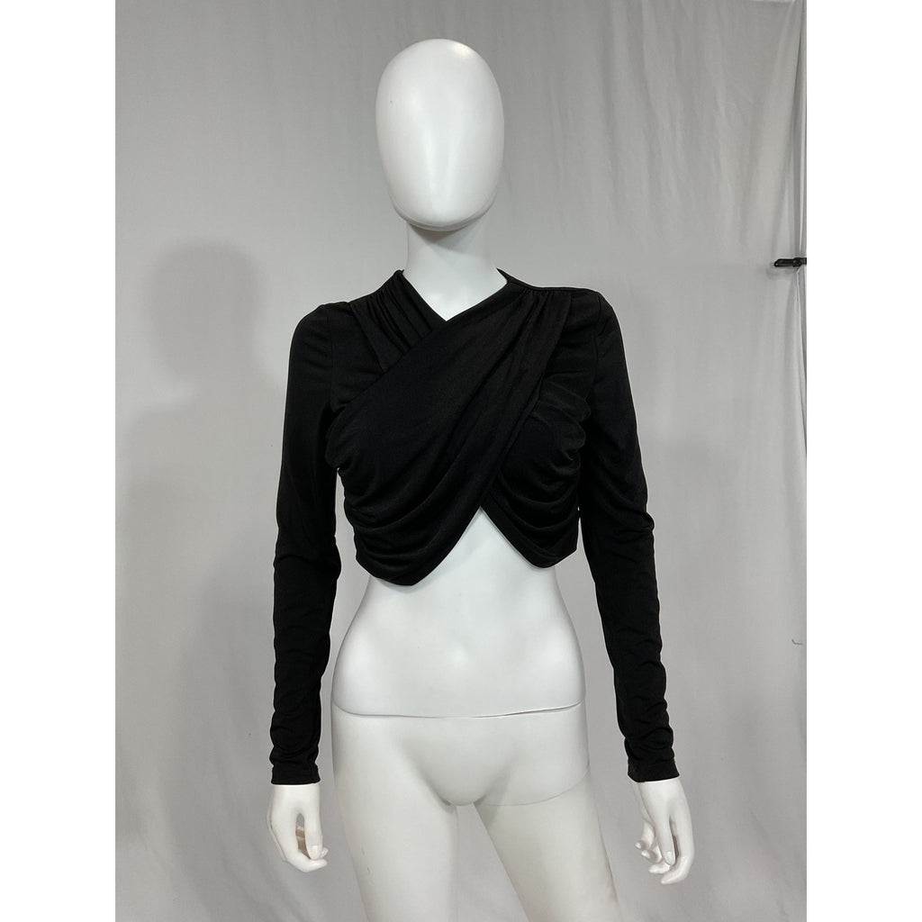 Significant Other 'Arta' Shiny Black Top Size 6