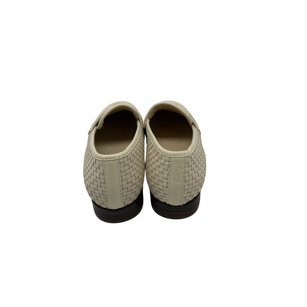 Matisse 'Ned' Beige Leather Woven Loafers Size 7.5