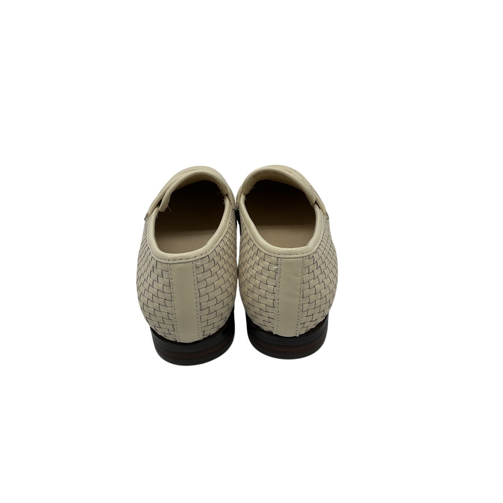 Matisse 'Ned' Beige Leather Woven Loafers Size 7.5