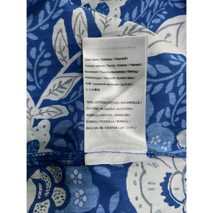 Farm Rio Full Of Flowers Blue Cotton Midi Sundress Size XS