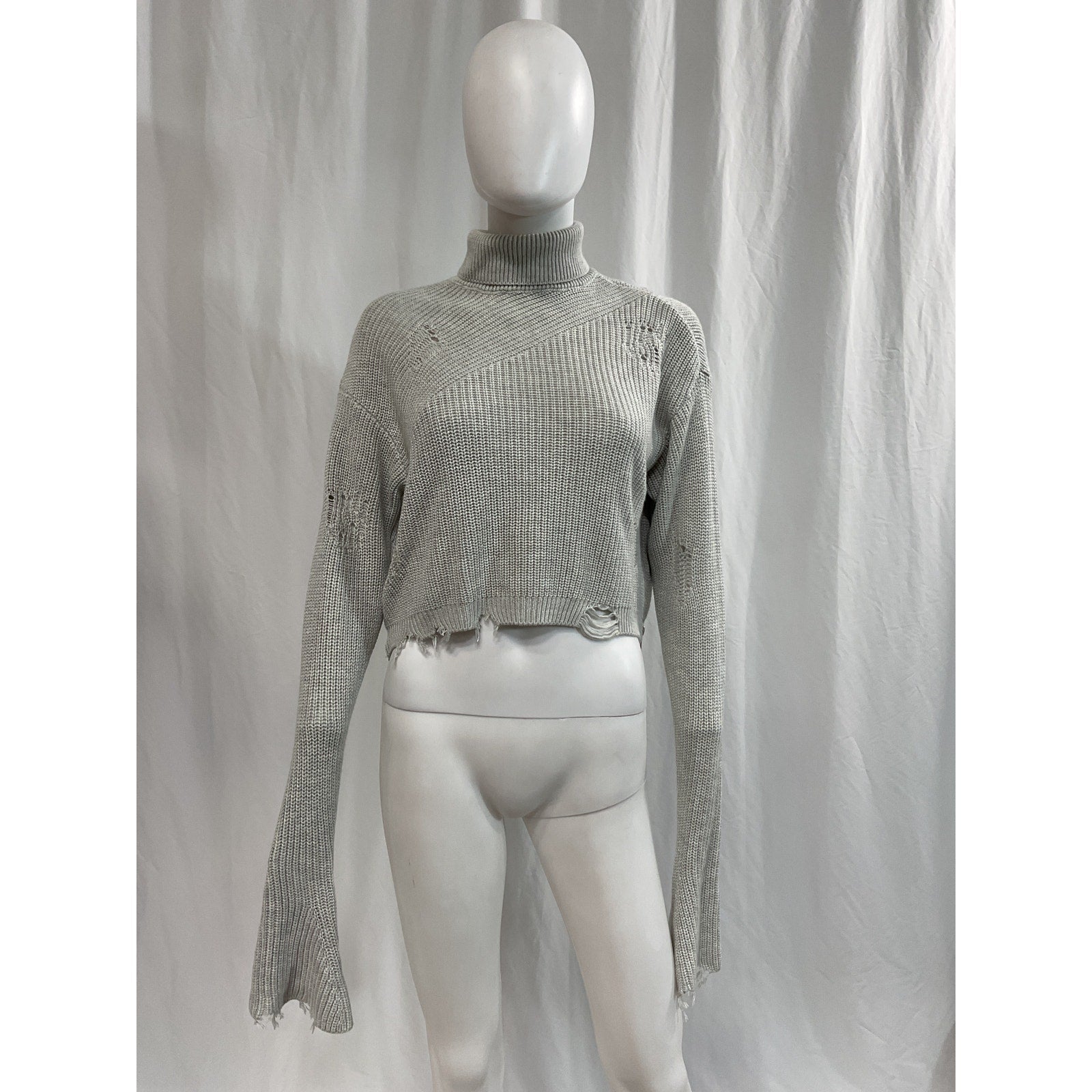 Ser.O.Ya 'Fae' Silver Turtleneck Top Size S