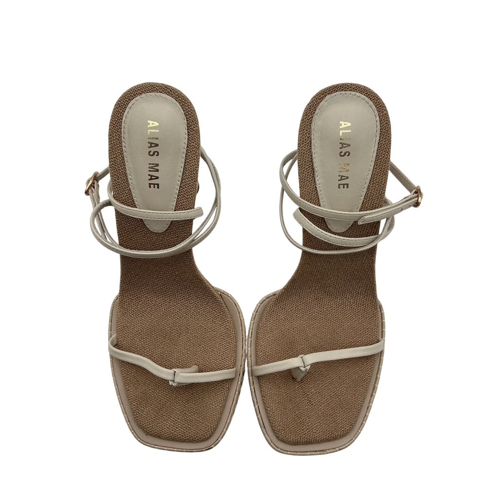 Alias Mae 'Gia' Grey Leather Platform Heel Size 8