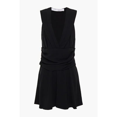 Iro 'Biron' Black Ruched Crepe Mini Dress Size S