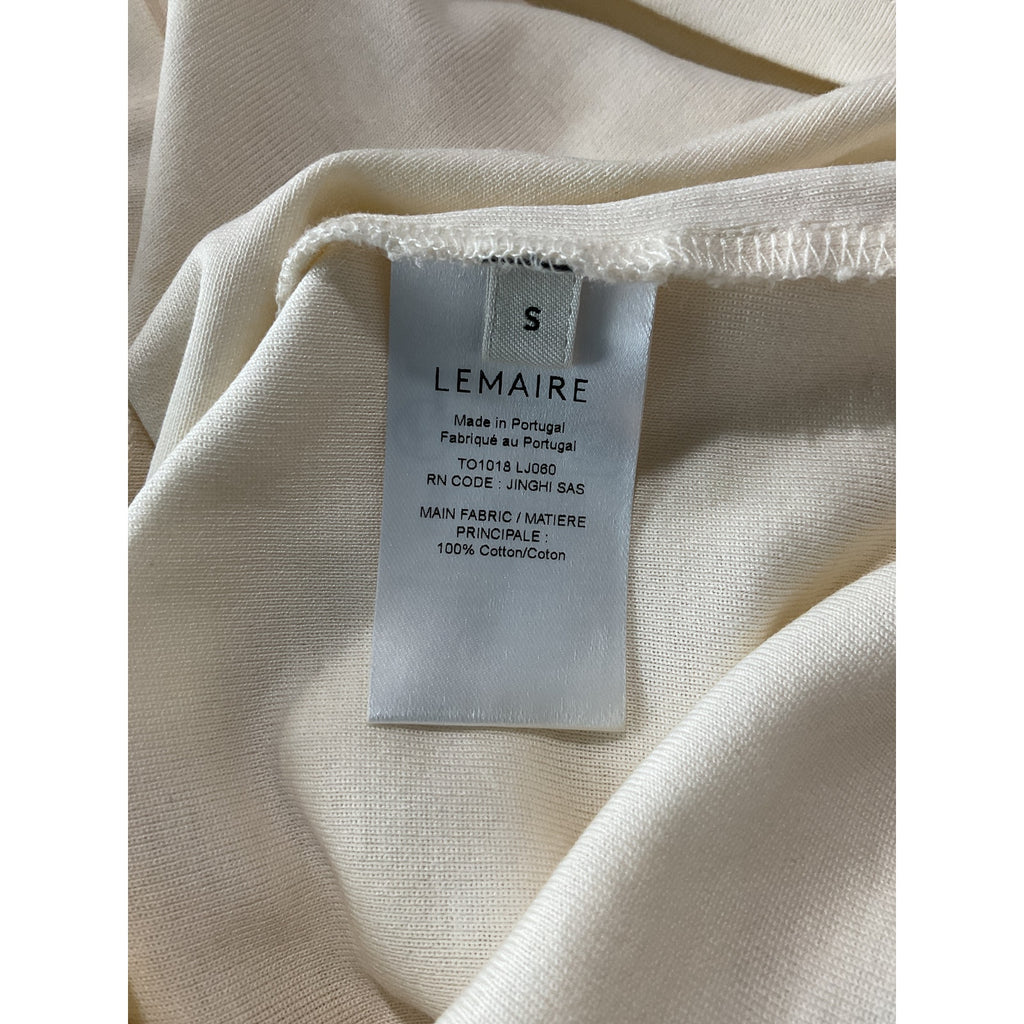 Lemaire Fine-Ribbed White Cotton Seamless Tank Top Size S