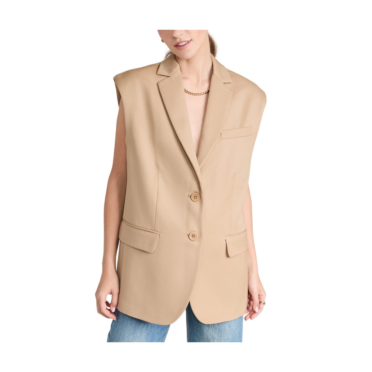 Anine Bing Tailored Tan Tay Vest Size S / P