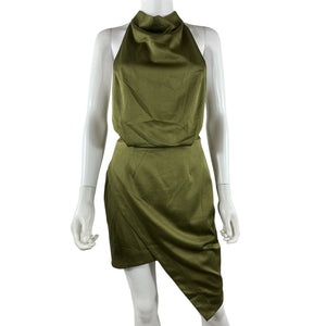 Elliatt Sleek Olive Camo Dress Size S
