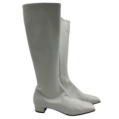 By Far Sleek White Edie Knee High Boots Size 38 EU / 8 US