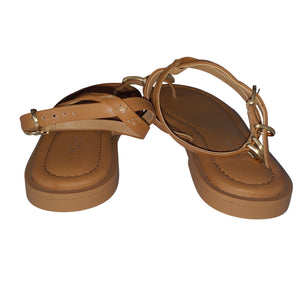 Rag & Bone Strappy Tan Geo Ring Sandals Size 36.5 EU / 6.5 US