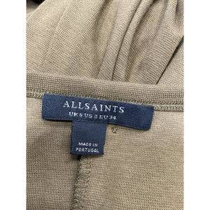 Allsaints 'Katarina' Green Cotton Sleeveless Maxi Dress Size 2