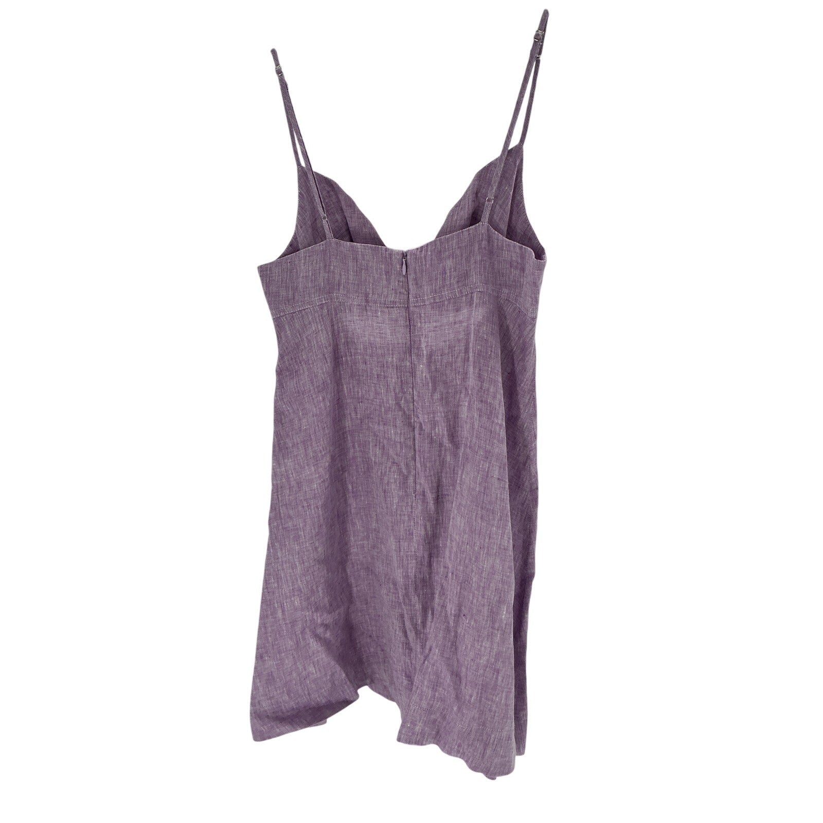 Matthew Bruch 'Kimmie' Purple Linen Cutout Mini Dress Size 2
