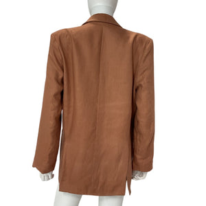 Bardot Double-Breasted Terracotta Boyfriend Blazer Size XS