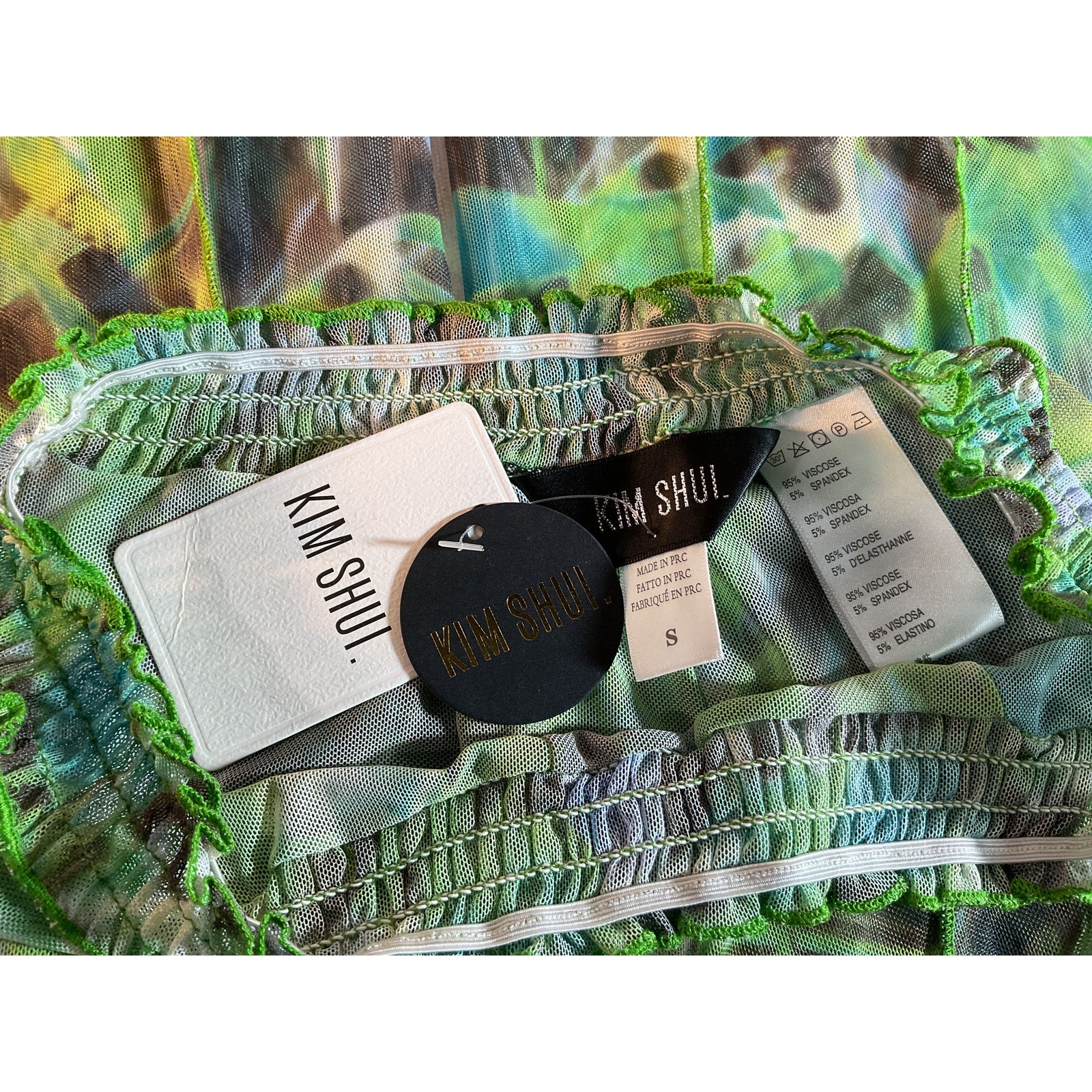 Kim Shui Green Printed Pants Size S - NWT