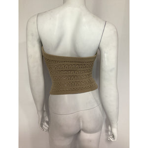 Ser.O.Ya 'May' Tan Blouse Top Size S